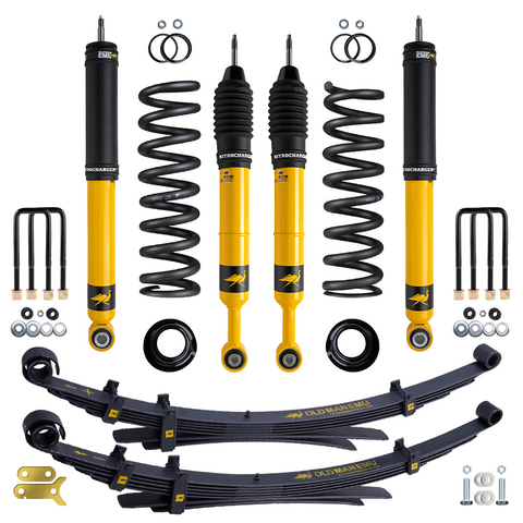 2.5 inches / Medium (50-150 lbs) / Medium (+400 lbs) - Leaf Spring