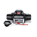 Warn Zeon 12 Winch 89120 with 2,000 lb capacity, 80 ft galvanized steel wire rope, and convertible remote control pack