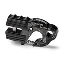 Factor 55 UltraHook Winch Shackle Aluminum in Black 00250-04 with integrated shackle pin and double locking safety clasp