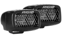 Rigid Industries SR-M Series PRO Midnight Edition - Spot - Diffused - Pair