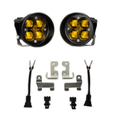 Baja Designs 2016+ Toyota RAV4 Squadron Fog Light Pocket Kit -Amber with heavy-duty mounts and wiring connectors