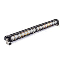 Baja Designs S8 Series Work/Scene Pattern Single Straight 20in LED Light Bar with black aluminum housing for off-road use