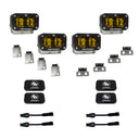 Baja Designs 21-22 Ford F-150 Raptor S2 SAE Dual Fog Pocket Light Kit - Amber dual-lens LED lights with mounts and wiring