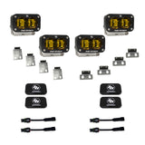 Baja Designs 21-22 Ford F-150 Raptor S2 SAE Dual Fog Pocket Light Kit - Amber dual-lens LED lights with mounts and wiring