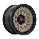 Black Rhino Barrage - 17X8.5 -10mm - Desert Sand On Matte Black heavy-duty off-road wheel with reinforced beadlock-style rim design