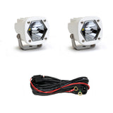 Baja Designs LED Light Pods SI Spot White Pair with hexagonal reflector and wiring harness for 21+ Ford Bronco Sport