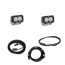 Baja Designs Jeep JL LED Light Kit Reverse Kit w/ Upfitter Dual S2 Sport w/C including dual LED reverse pods and wiring harnesses