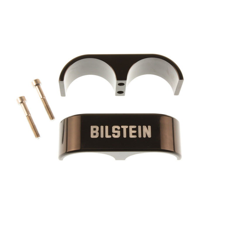 Bilstein B1 Reservoir Clamps - Black Anodized with mounting screws for secure off-road suspension reservoir installation