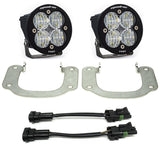 Baja Designs 17-18 Nissan Titan Pro Fog Pocket Kit with dual high-intensity LED fog lights, steel brackets, and wiring adapters
