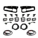 Baja Designs 2021+ Ford Bronco Fog Pocket Kit with high-performance LED lights, brackets, and wiring harnesses