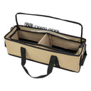 A tan and black ARB bag with two compartments, perfect for carrying and organizing cargo.