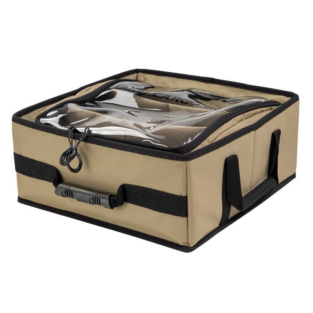 ARB Large Cargo Drawer Organizer with pull-ring zippered clear top, rubber grip feet, and durable webbing handles for off-road use
