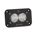 Baja Designs S2 Pro Flush Mount Wide Cornering Pattern LED Work Light - Clear with black anodized housing and dual LED lenses