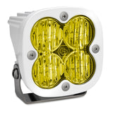 Baja Designs Squadron Sport Wide Cornering White LED Light Pod Pattern - Amber with heavy-duty white housing and quad amber LEDs