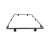 ARB BASE Rack Guard Rail 1780100 heavy-duty black steel frame with cast aluminum corner caps for off-road roof racks