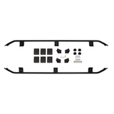 ARB BASE Rack Guard Rail 1780130 heavy-duty black steel rails with cast aluminum corner caps and mounting hardware kit