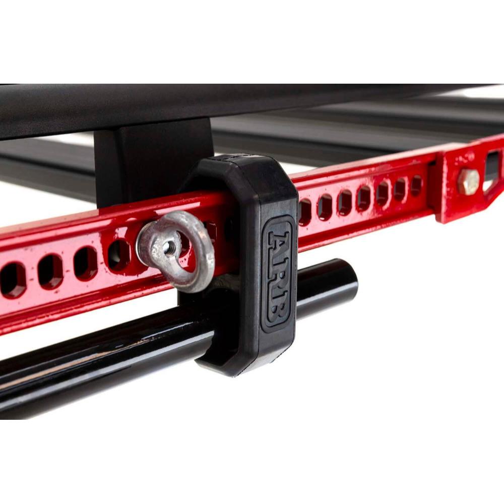 ARB Base Roof Rack Standard Farm Jack Holder 1780290 corrosion-resistant steel bracket with forged eye nut and rubber handle keeper mount