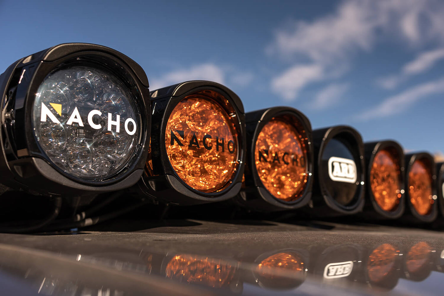 ARB BASE Rack NACHO Quatro Light Adaptor Kit 1780860 twin mount brackets with durable black finish for off-road lighting