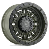 Black Rhino Abrams - 17X8.5 0mm - Olive Drab Green cast aluminum wheel for 4x4 trucks with 6X139 bolt pattern