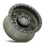 Black Rhino Abrams - 17X8.5 0mm - Olive Drab Green cast aluminum wheel with 6X139 bolt pattern for off-road 4x4 trucks