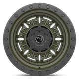 Black Rhino Abrams - 17X8.5 0mm - Olive Drab Green cast aluminum wheel 6X139 bolt pattern for off-road 4x4 trucks