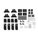 ARB Base Roof Rack Mounting Kit 17900020 with steel gutter runners, support plates, and integrit textured black finish for off-road vehicles