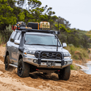ARB BASE Rack Mount Kit with Deflector 17915090 heavy-duty mounts for 200 Series Toyota Land Cruiser roof racks with deflector panel