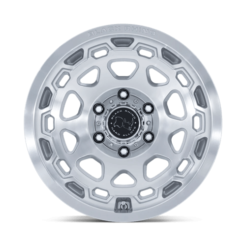 Black Rhino Br026 Congo - 17X8.5 0mm - Gloss Silver W/ Machined Face off-road wheel designed for 4x4 trucks and SUVs