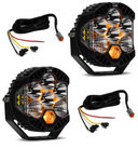 Baja Designs Jeep JL/JT Rubicon Steel Bumper LED Light Kit LP6 w/Upfitter with dual high-performance LED pods and wiring harnesses