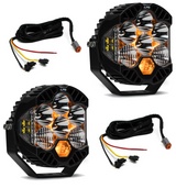 Baja Designs Jeep JL/JT Rubicon Steel Bumper LED Light Kit LP6 w/Upfitter with dual high-performance LED pods and wiring harnesses