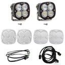 Baja Designs 2021+ Ford Bronco A Piller Light Kit XL80 D/C w/Upfitter with dual LED pods, lenses, wiring harnesses, and mounting hardware