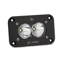 Baja Designs S2 Pro LED Spot Black Flush Mount - Clear with dual LEDs, black anodized aluminum housing, and sealed lens assembly