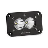 Baja Designs S2 Pro LED Spot Black Flush Mount - Clear with dual LEDs, black anodized aluminum housing, and sealed lens assembly