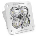 Baja Designs Squadron Pro Flush Mount White Driving/Combo Pattern LED Light Pod - Clear with high-output LEDs and durable white housing