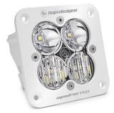 Baja Designs Squadron Pro Flush Mount White Driving/Combo Pattern LED Light Pod - Clear with high-output LEDs and durable white housing