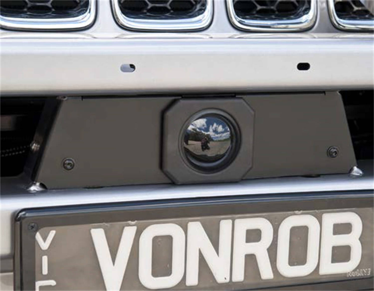 ARB Front Combination Bumper 3450420B for Jeep Grand Cherokee (2014-2016) - Radar sensor housing with durable steel panel