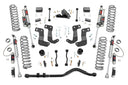 Rough Country 66844 R.C. 3.5 Inch Lift Kit 4-Door for 2018-2023 Jeep Wrangler Unlimited JL 4WD with coil springs and shocks