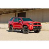 ReadyLift 1 inch Leveling Kit for 4Runner (25-ON) installed on red 2025 Toyota 4Runner with lifted front suspension and off-road tires