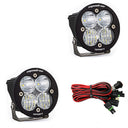 Baja Designs Squadron R Sport Driving/Combo Pair LED Light Pods - Clear with heavy-duty mounts and wiring harness for off-road use