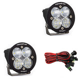 Baja Designs Squadron R Sport Driving/Combo Pair LED Light Pods - Clear with heavy-duty mounts and wiring harness for off-road use
