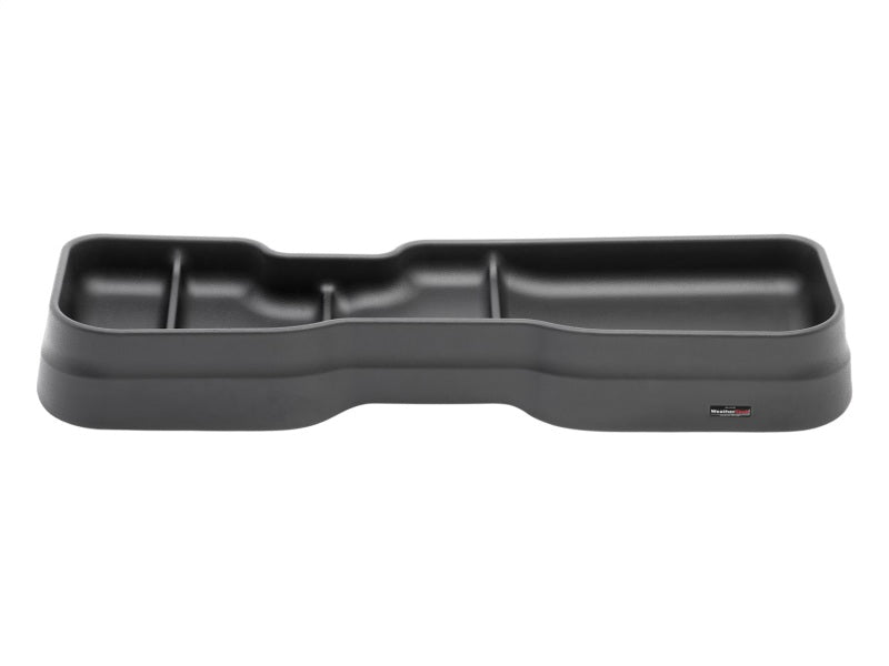 WeatherTech Underseat Storage System for Chevy Silverado 1500 Crew Cab / GMC Sierra Crew Cab (19-ON) molded black plastic tray
