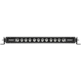 Rigid Industries 20in Radiance Plus SR-Series Single Row LED Light Bar with heavy-duty housing and 8 RGB backlight options