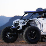 Rigid Industries 30in Radiance Plus SR-Series Single Row LED Light Bar with 8 Backlight Options mounted on off-road UTV