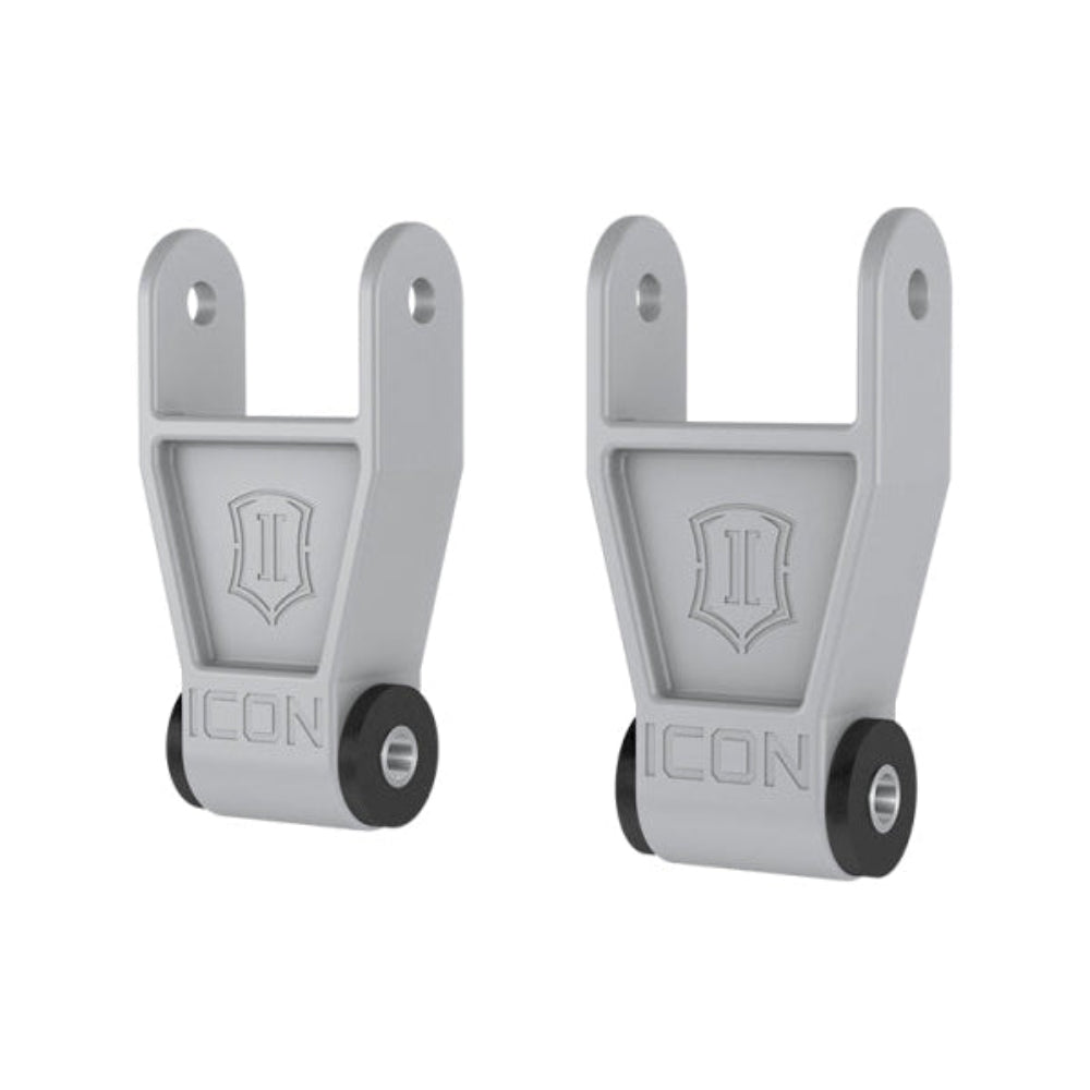 ICON 1" Lowering Shackle Kit 91001 for Ford F-150 (10-25) with forged aluminum body and polyurethane bushings by icon vehicle dynamics