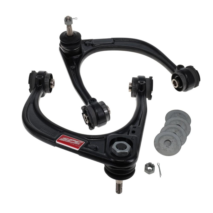Specialty Products Adjustable Upper Control Arms 35490 for Toyota Tundra (07-21), Sequoia (08-22) with heavy-duty adjustable suspension components by SPC