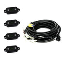 Baja Designs Universal Green Rock Light Kit with four sealed LED pods and heavy-duty wiring harness for off-road vehicles