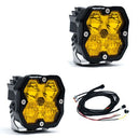 Baja Designs Squadron 2.0 Sport LED Driving/Combo (Pair) - Baja Amber with wiring harness, high-performance off-road lighting by Mudify