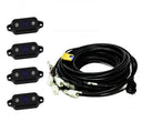 Baja Designs Universal Blue Rock Light Kit with four LED rock lights and heavy-duty wiring harness for off-road use
