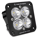 Baja Designs Squadron Pro Spot Pattern Black Flush Mount LED Light Pod - Clear with quad high-intensity LEDs and black aluminum housing