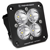 Baja Designs Squadron Sport Black Flush Mount LED Spot - Clear with quad high-intensity LEDs and robust black housing